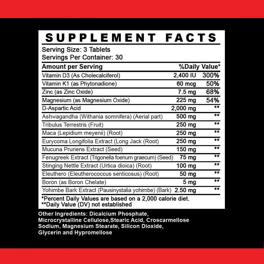 Monster Test, Monster PM Testosterone Booster Sleep Aid, Monster Maxx, Monster Nitric Oxide Booster, Monster Male Enhancement (5-Pack)