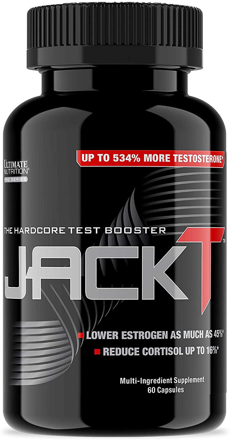 Jack T Hardcore Testosterone Booster Supplement with Longjack, Ashwagandha for Men, 60 Capsules