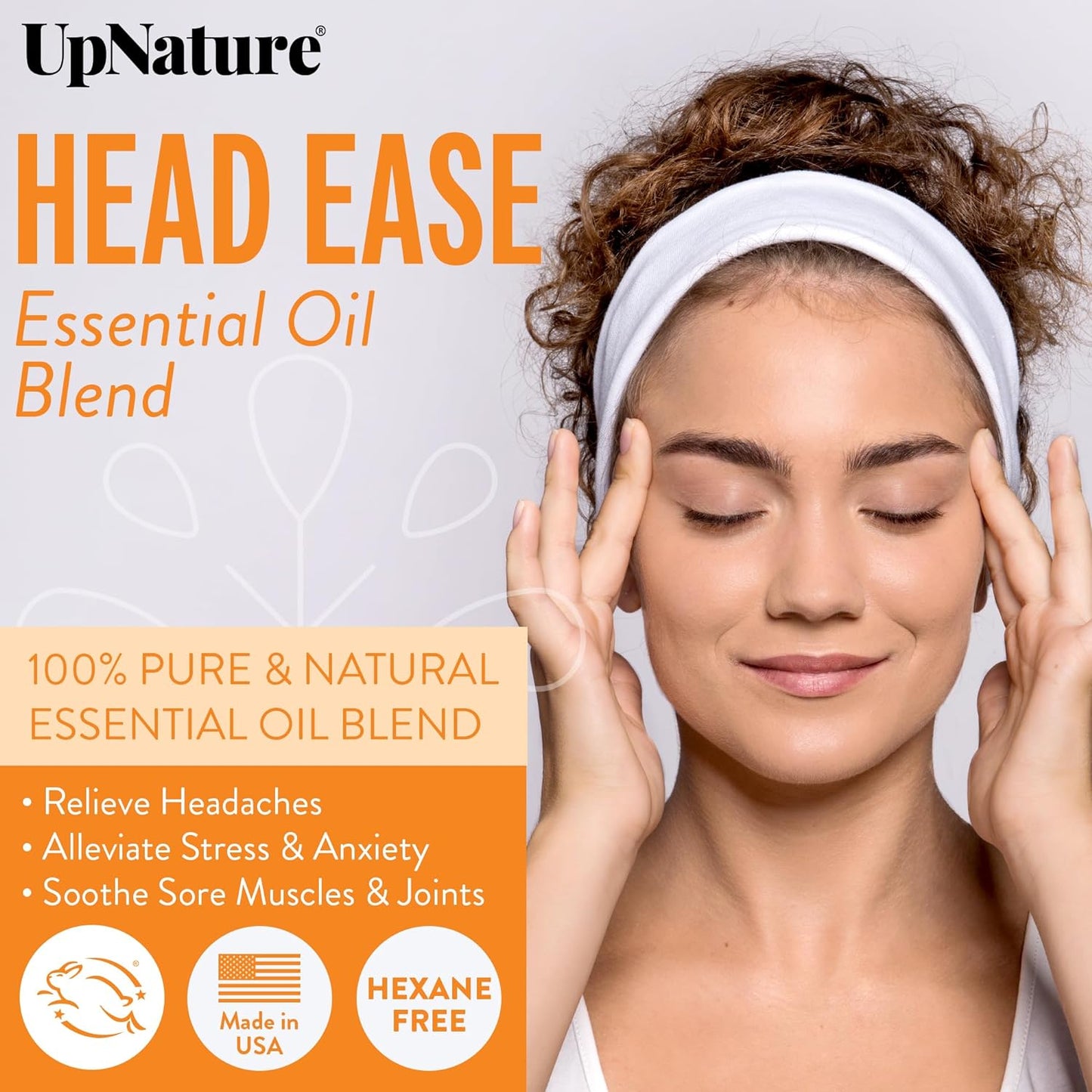 Head Ease Essential Oil Blend - 2Oz – Natural Head Tension Relief with Peppermint Oil, Rosemary Oil & Frankincense Oil Therapeutic Grade – Relaxing Aromatherapy Essential Oil