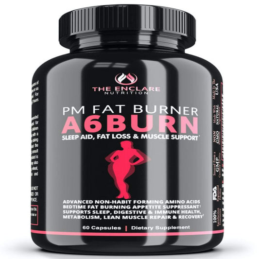 Appetite Suppressant for Weight Loss Men or Women, Bovine Colostrum, 60 Capsules, Night Time Fat Burner and Sleep Aid, Metabolism Booster, Amino Acid A6Burn Diet Pills, Support Lean Muscle