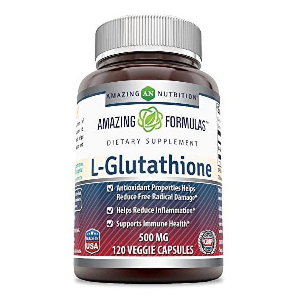 L-Glutathione, 500 Mg Veggie Capsules (120 Count)