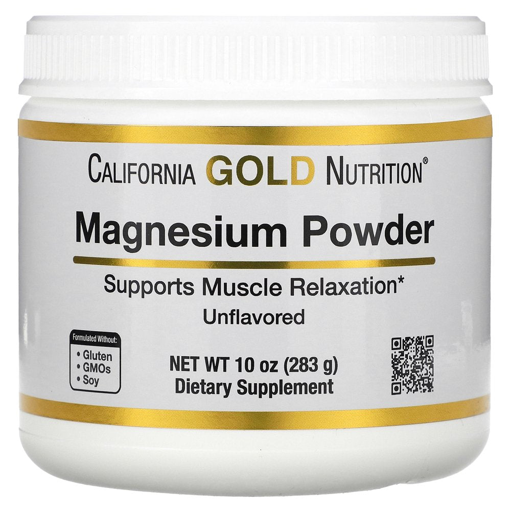 Magnesium Powder Beverage, as Magnesium Citrate, Unflavored, Pure Powder, 10 Oz (283 G)