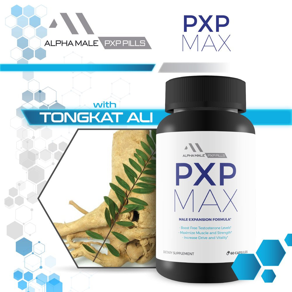 Pxp Max Male Expansion Formula - Formulated for Expansion, Growth, Stamina, and Vigor - Pxp Pills with L-Arginine - 30 Servings