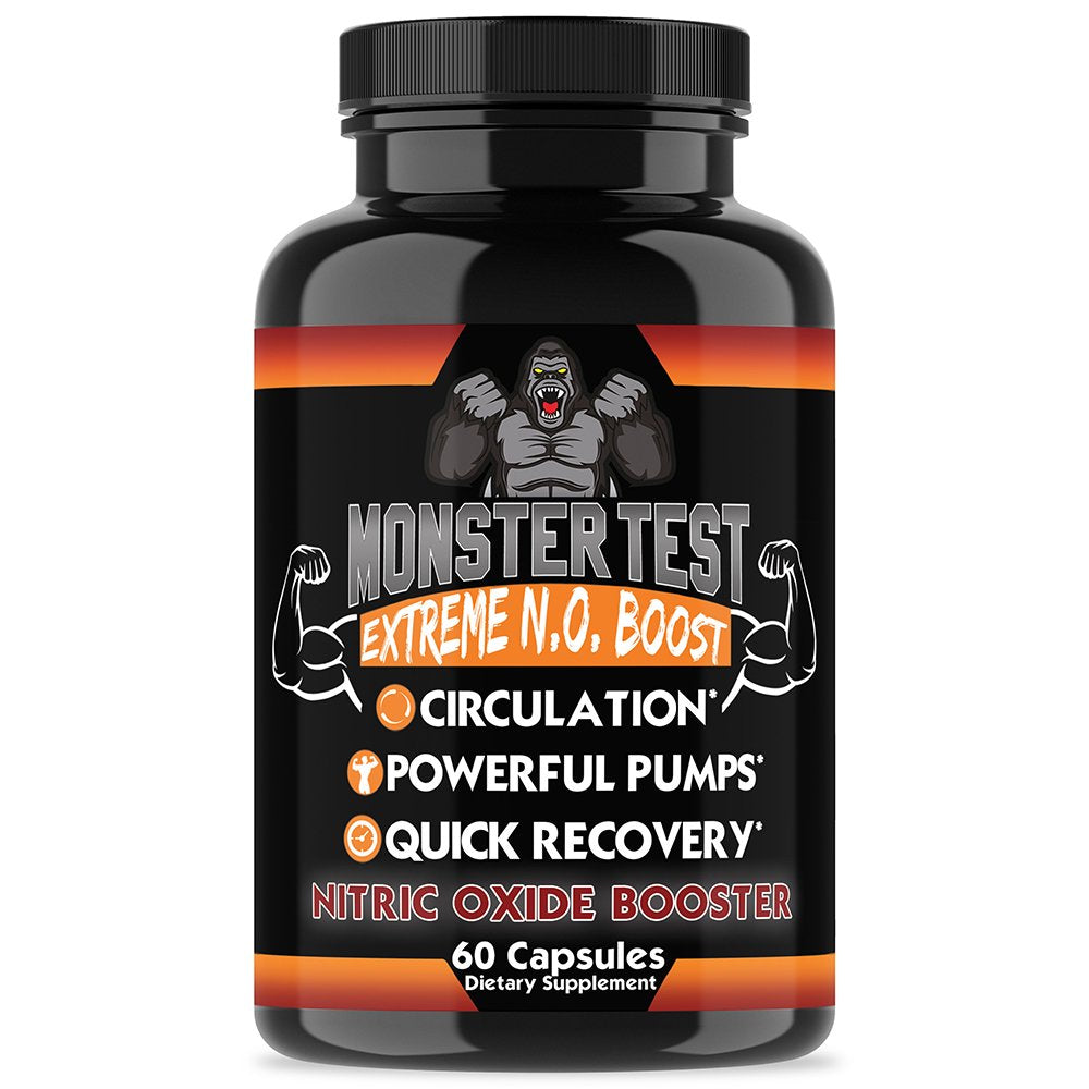 Monster Test Mens Just Tribulus + Monster N.O. Nitric Oxide + Test Booster, 2-Pk