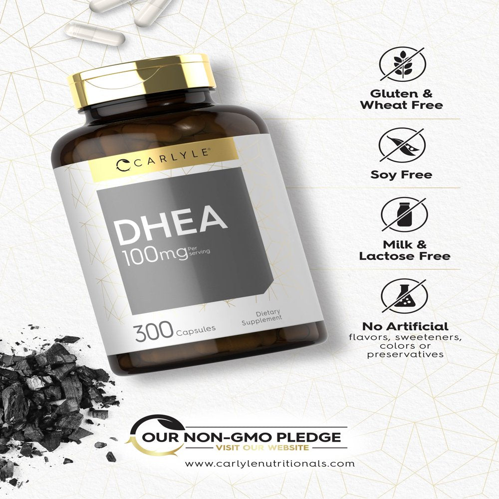 DHEA 100Mg Supplement | 300 Capsules | by