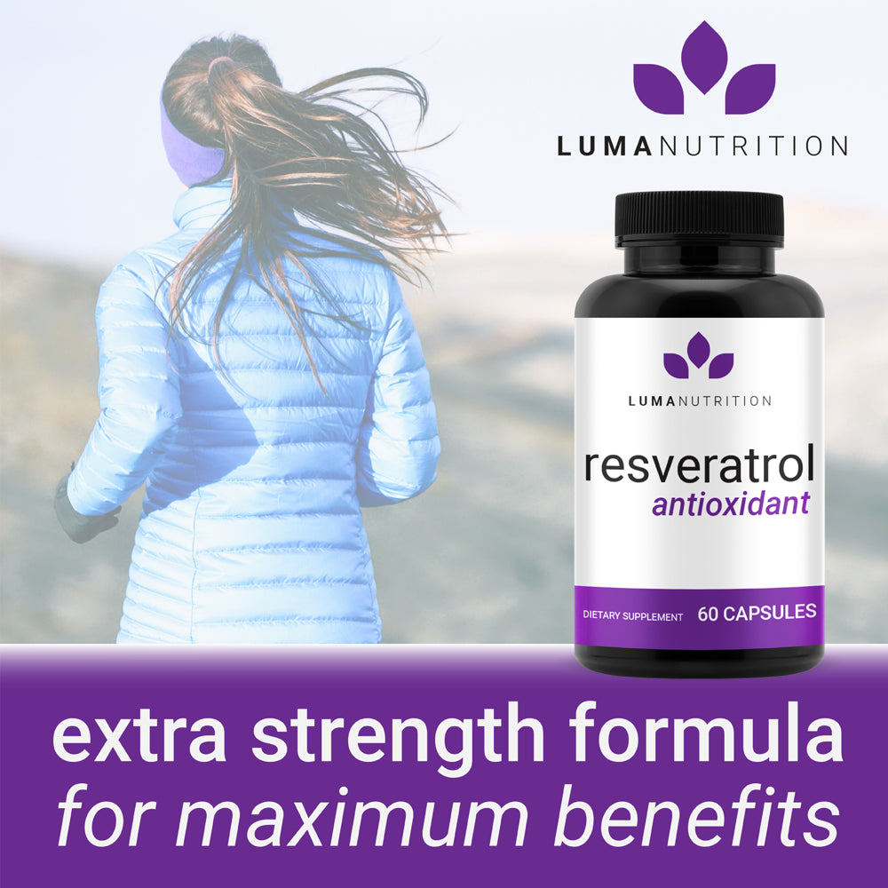 High Purity Resveratrol Capsules - 98% Trans-Resveratrol - Resveratrol Supplement - Antioxidant -