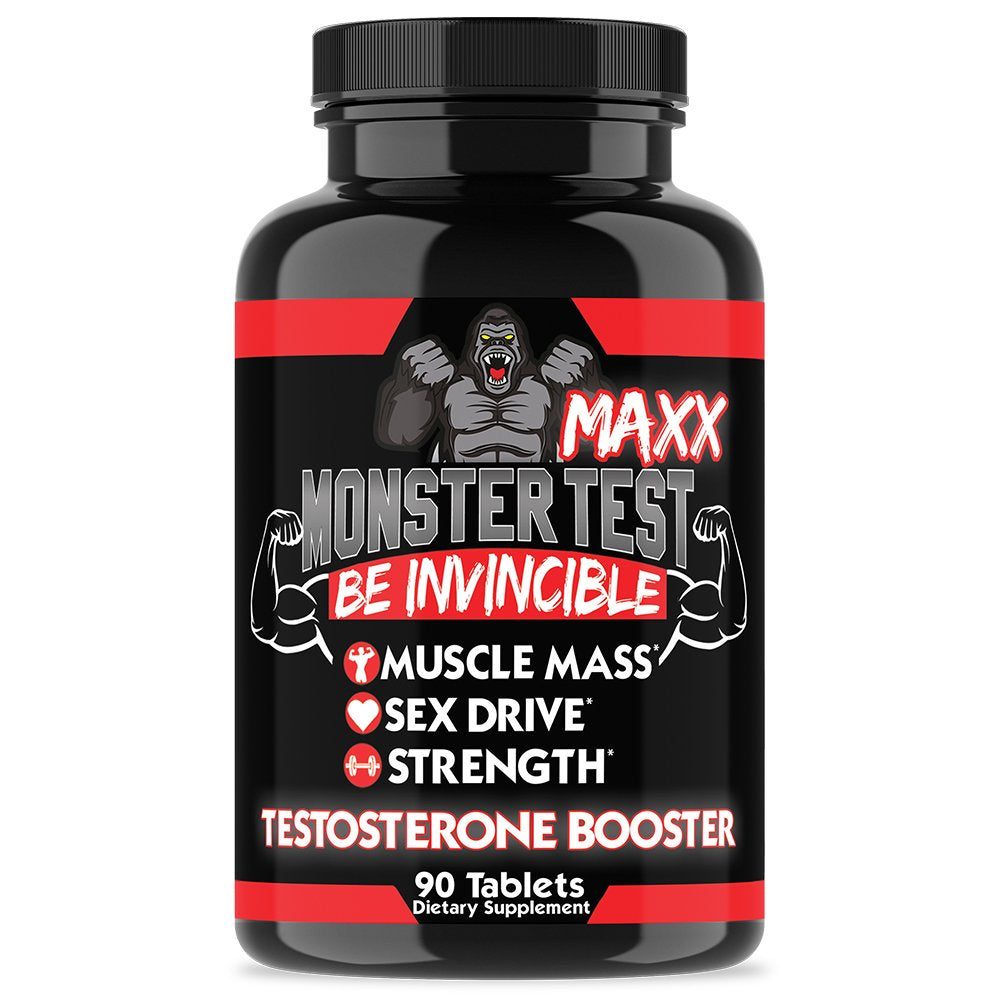 Monster Test, Monster PM Testosterone Booster Sleep Aid, Monster Maxx, Monster Nitric Oxide Booster, Monster Male Enhancement (5-Pack)