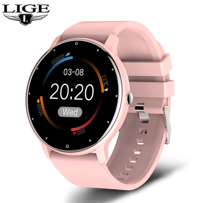 2021 New Women Smart Watch Men Real-Time Activity Tracker Heart Rate Monitor Sports Ladies Smart Watch Men for Android IOS