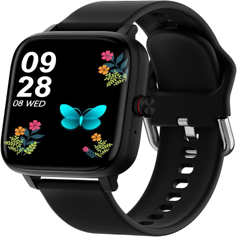 Smart Watch, 1.7'' Full Touch Answer/Make Call Android Smartwatch for Women & Men Compatible with Android & Ios (Black)