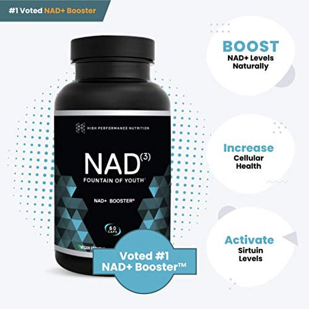 NAD+ Booster (NAD3), anti Aging Cell Booster, NRF2 Activator, Nicotinamide Riboside Alternative, True NAD Supplement Cell Regenerator Provides Natural Energy, Longevity, and Cellular Hea