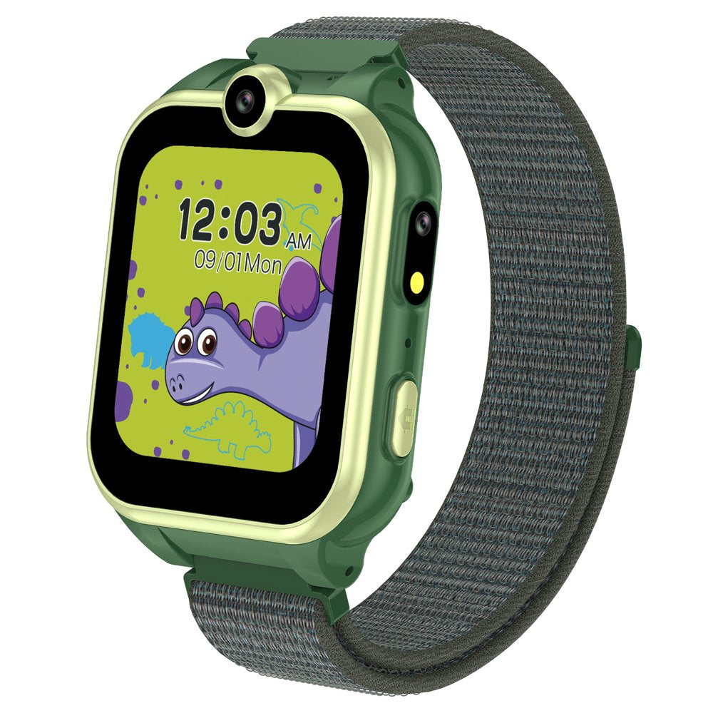 1.54" Smart Watch for Boys Girls Smartwatch for Kids with Dual Camera Games Video MP3 Children Touch Screen Green