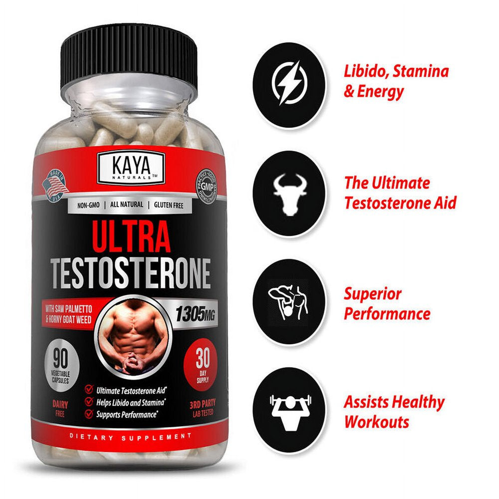 Testosterone Booster Capsules- Increase Energy, Improve Muscle Strength & Growth