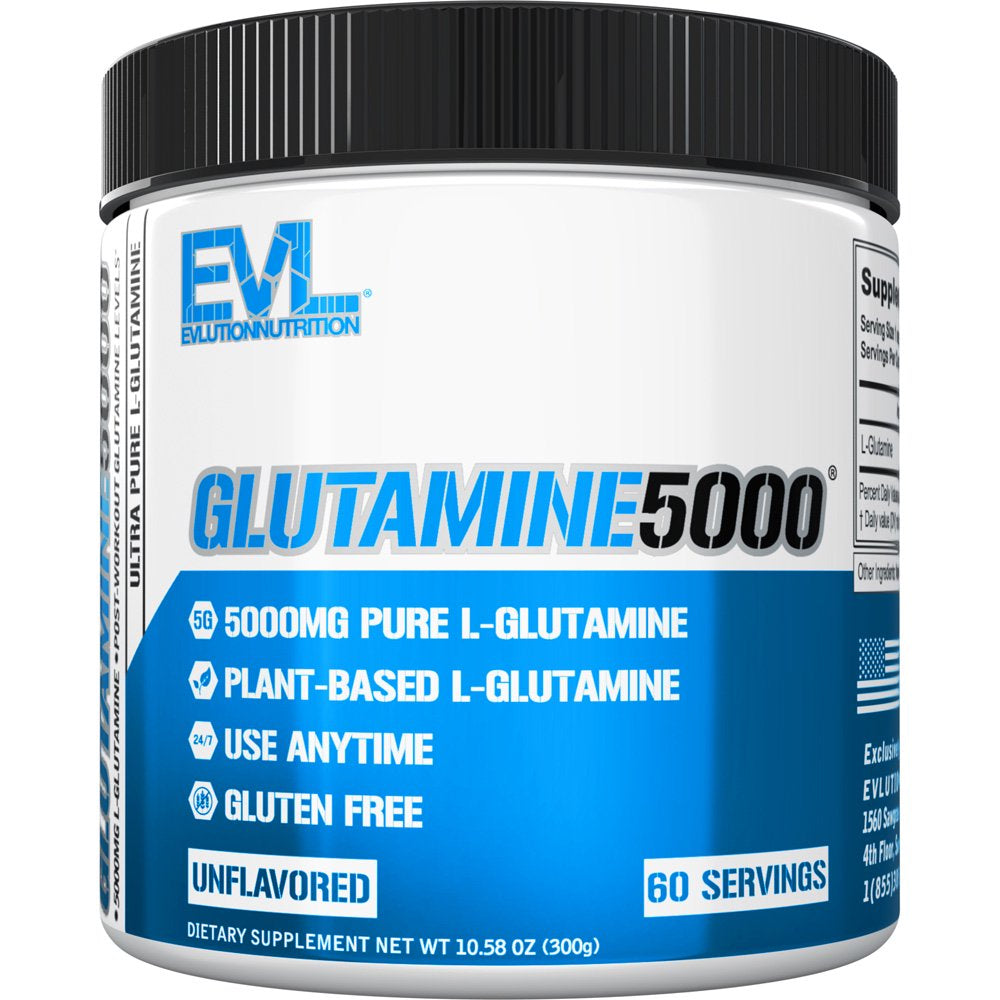 Ultra Pure L-Glutamine Powder - Gut Health & Post Workout Recovery Supplement 5000Mg -  Glutamine 5G Essential Amino Acids for Men and Women