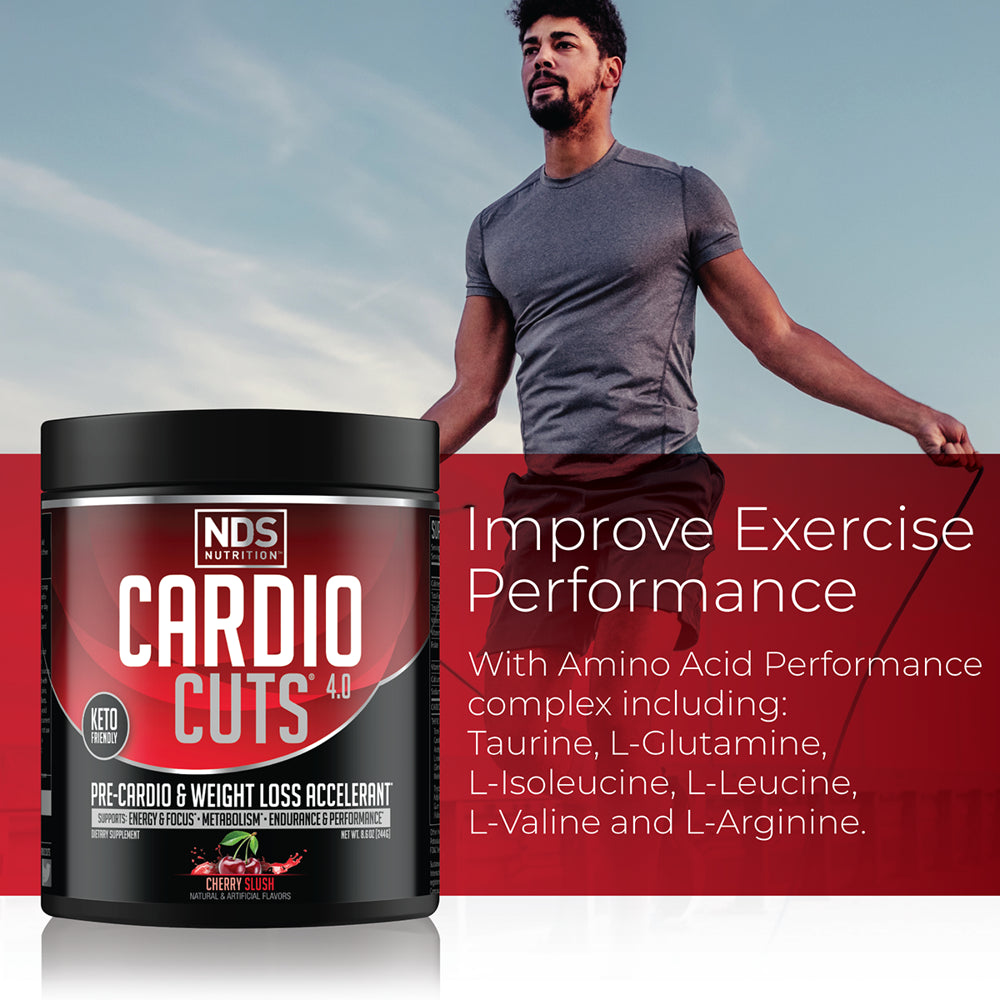 Cardio Cuts 4.0 Pre Workout Supplement - Advanced Weight Loss and Pre Cardio Formula with L-Carnitine, CLA, Mcts, L-Glutamine, and Safflower Oil - Cherry Slsuh (40 Servings)